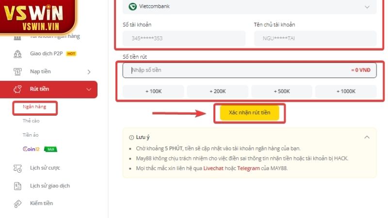 Kiểm tra chính xác thông tin tài khoản ngân hàng