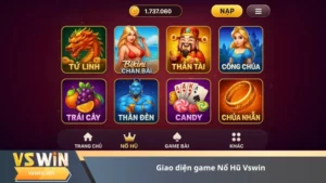 giao diện game Nổ Hũ Vswin